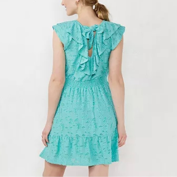 Lauren Conrad Turquoise Ruffle Dress - Picture 3 of 8